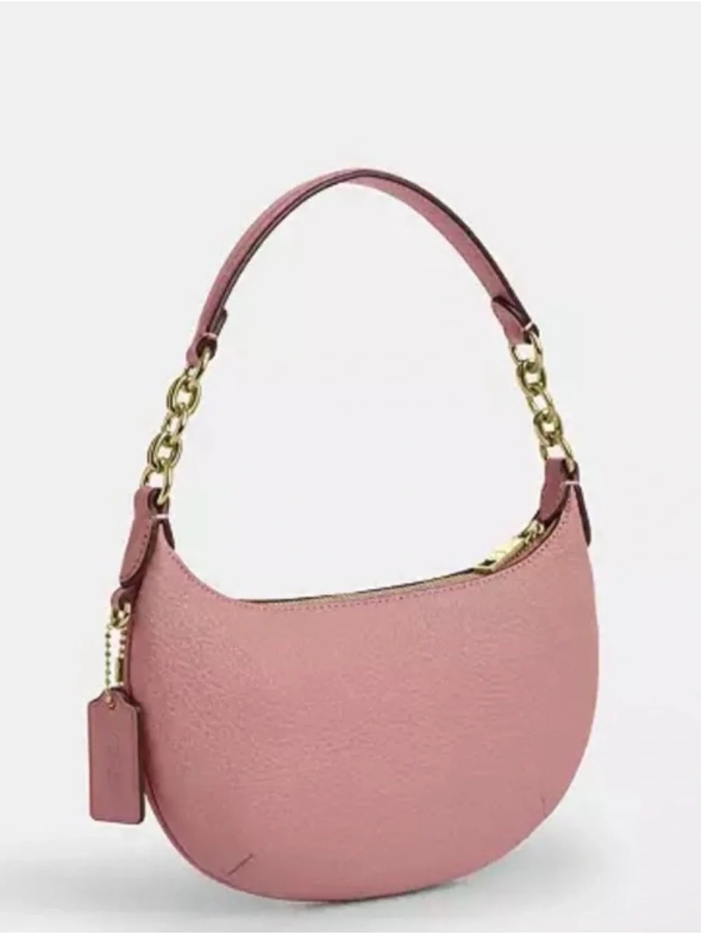 🩷COACH NWT Pink Petal Mini Payton  Leather Shoulder Bag With Gold Hardware